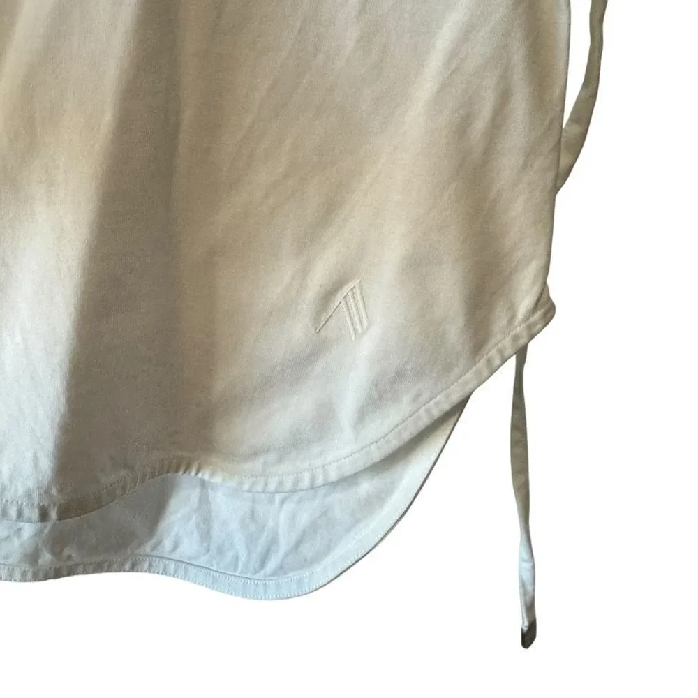 Revolve THE ATTICO Aurelie Cotton T-shirt White Top Size 36
